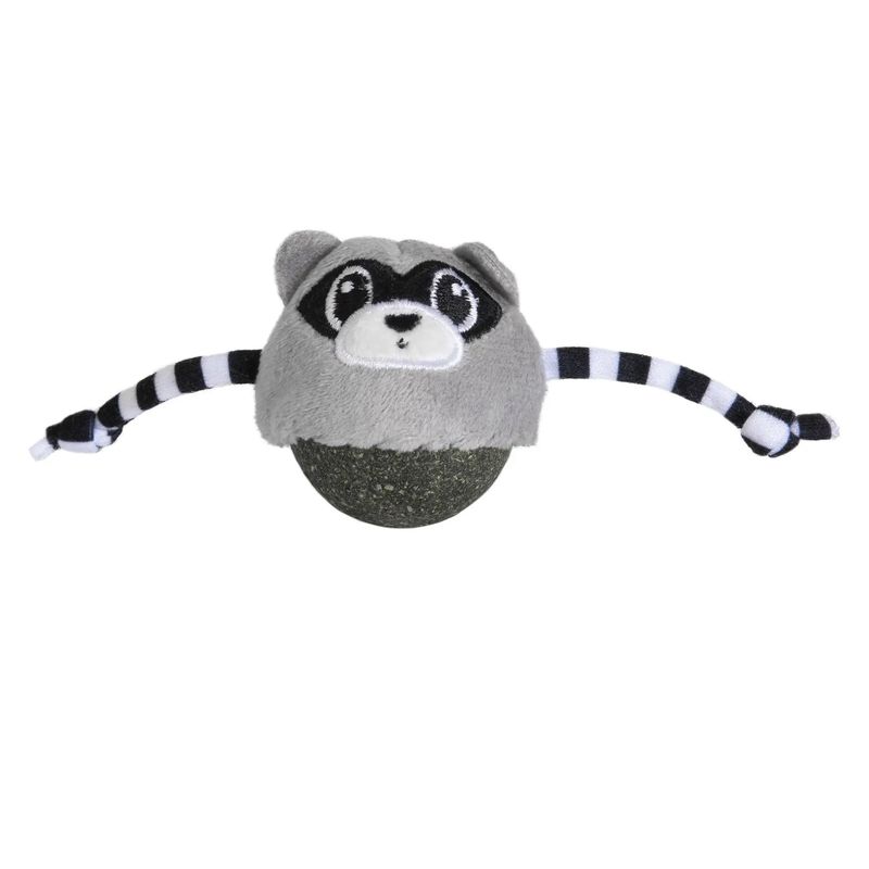 Quirky Kitty Rolly Raccoon Bobbler