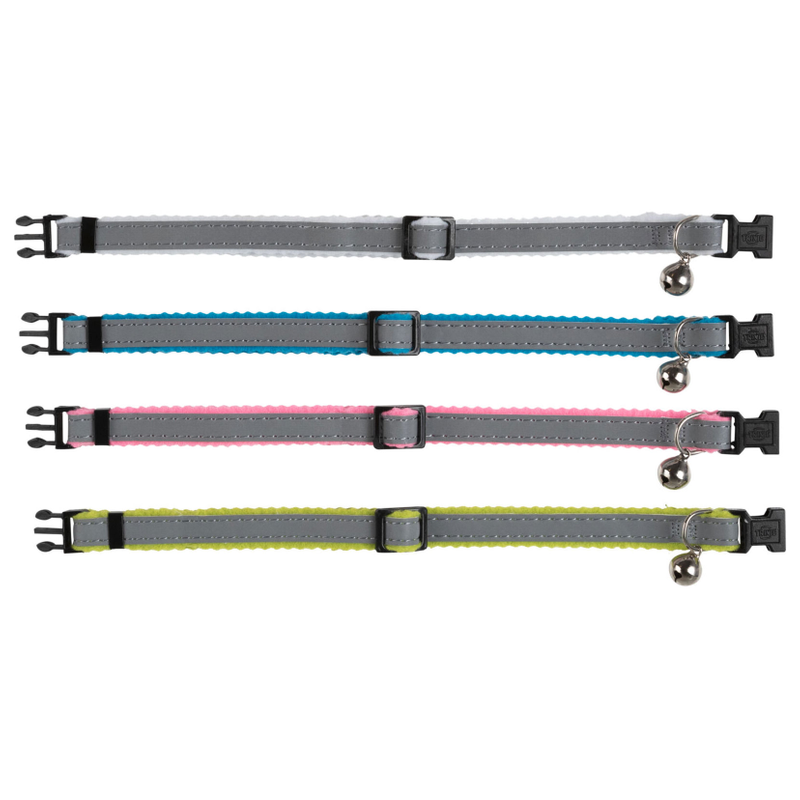 Cat Collar - Elastic with Reflective Stripe