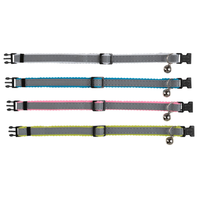 Cat Collar - Elastic with Reflective Stripe