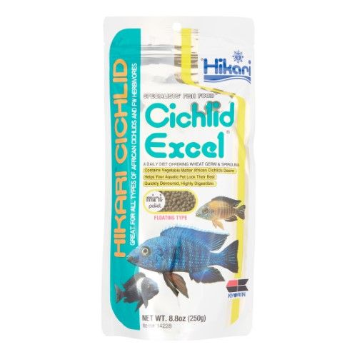 Hikari Cichlid Excel Mini Floating Pellets Freshwater Cichlid Fish Food, 250g