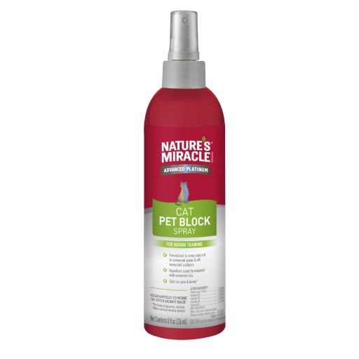 Nature&#39;s Miracle Advanced Platinum Cat Pet Block Repellent Spray, 236ml, Indoor Training Aid for Cats