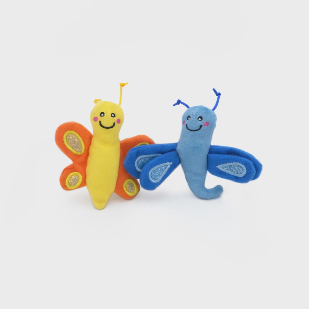 ZippyClaws Cat Toy Butterfly &amp; Dragonfly 2-Pack