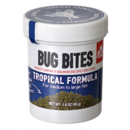 Fluval Bug Bites Tropical Fish Food Granules med-Lrg fish 45g