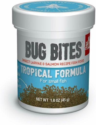 Fluval Bug Bites Granules for Tropical Fish, Small to Medium Fish,  45g