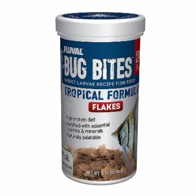 Fluval Bug Bites Insect Larvae Tropical Fish Flake 90g