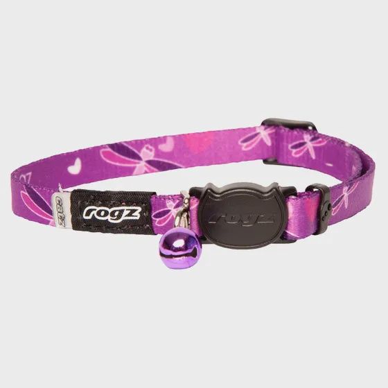 Rogz Kiddycat Safeloc Cat Collar Dragonfly, Size: XSmall