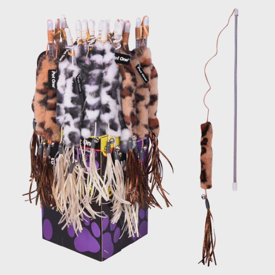 Cat toy and Wand Kicker Leopard w/Bell