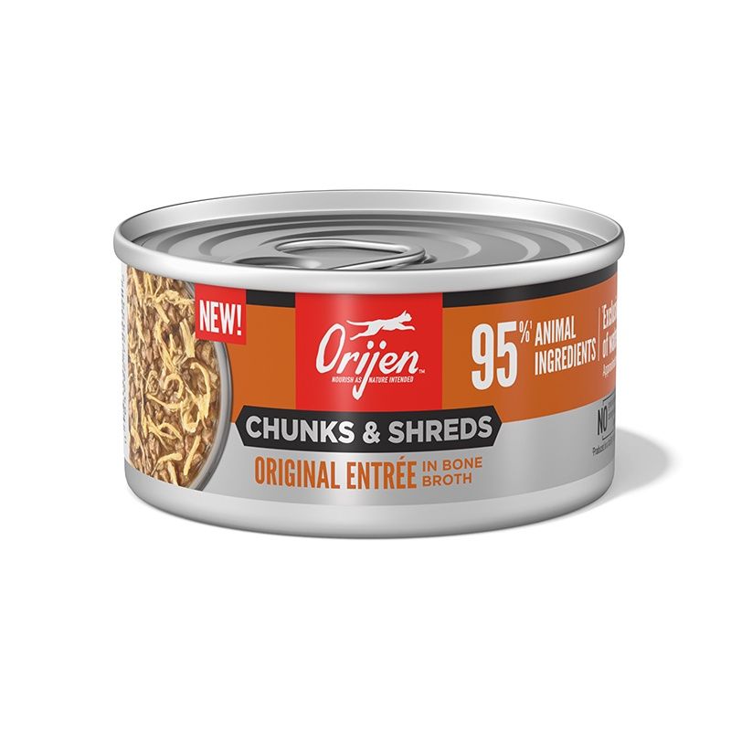 ORIJEN Chunks &amp; Shreds, Original Entrée - Wet Cat Food, Size: 85g