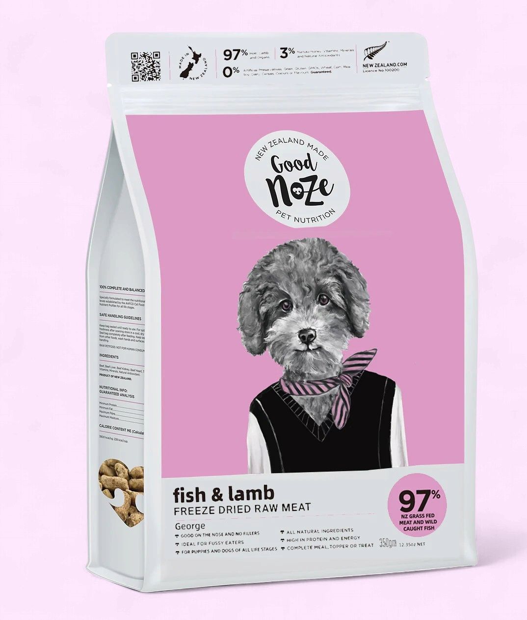 George Fish and Lamb Freeze Dried Dog Food 350g