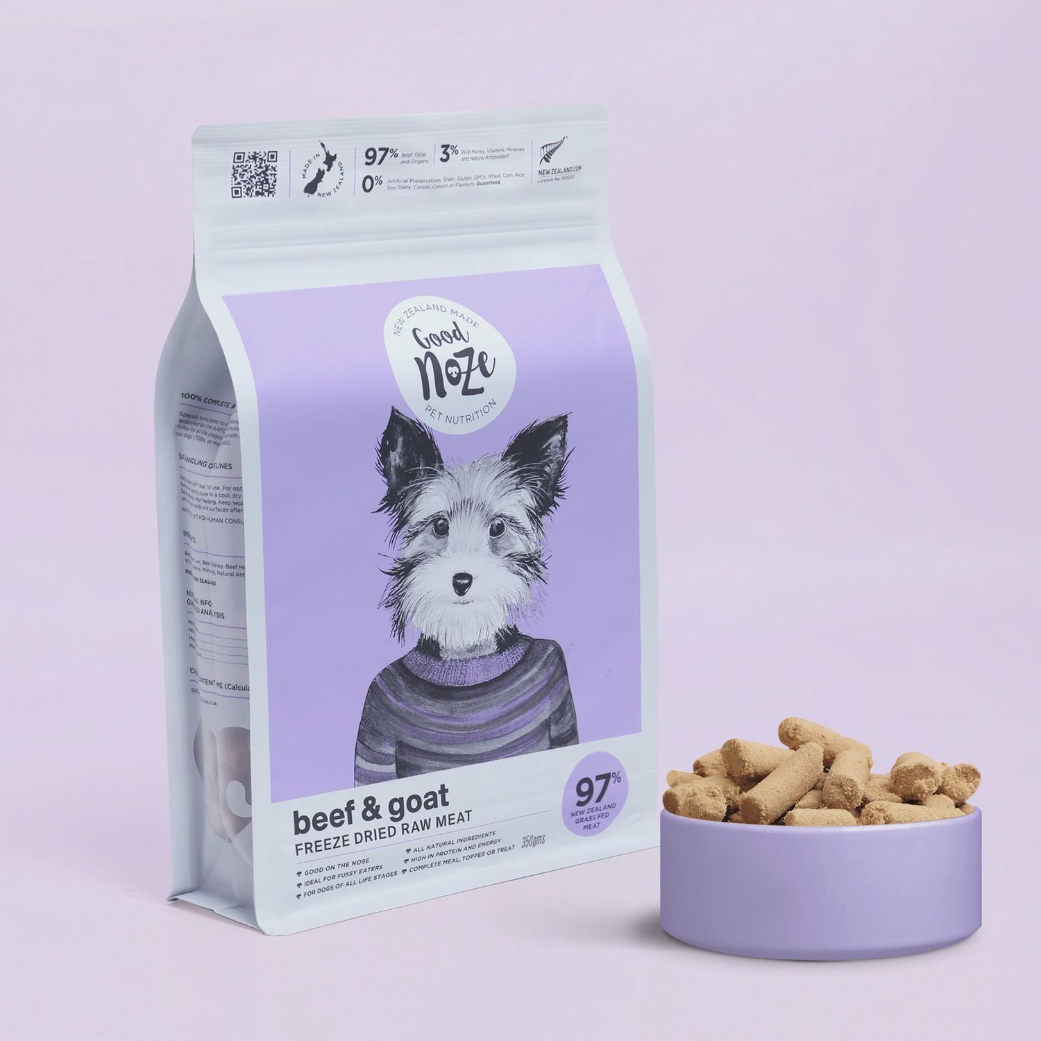 Barkley Beef and Goat Freeze Dried Dog Food 350g