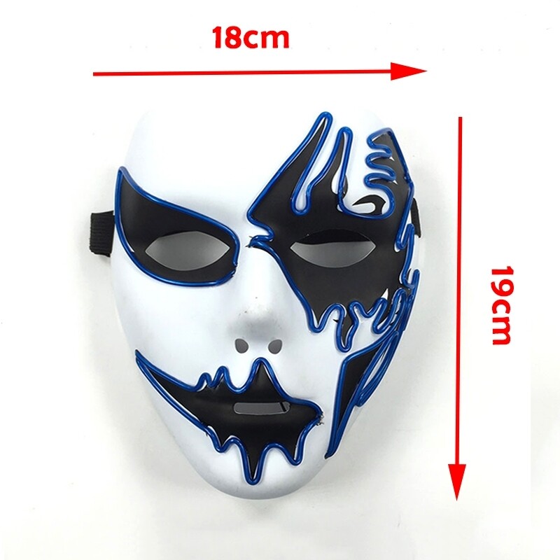 Halloween Creative Zombie Grimace Cold Light Glowing Mask