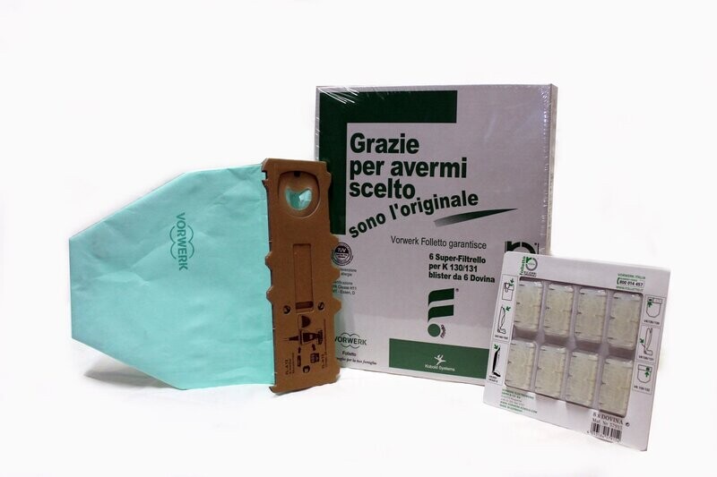 Sacchetti Folletto VK130/1 con Dovina