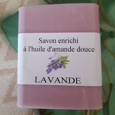 Savon Artisanal Lavande Huile d'Amande douce 100g en Lot 2