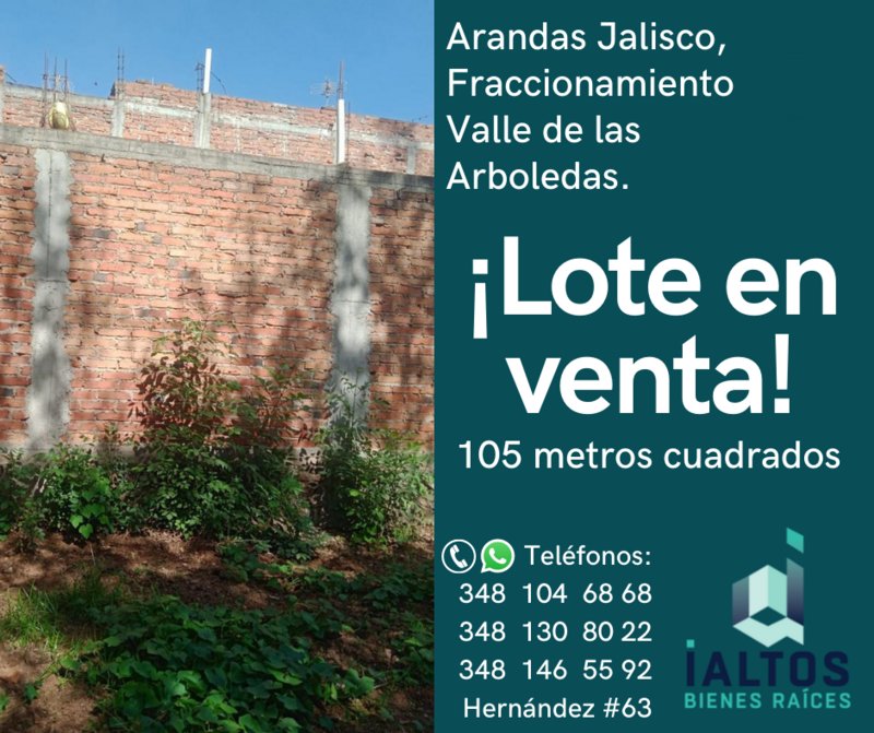 Lote en Valle de las Arboledas