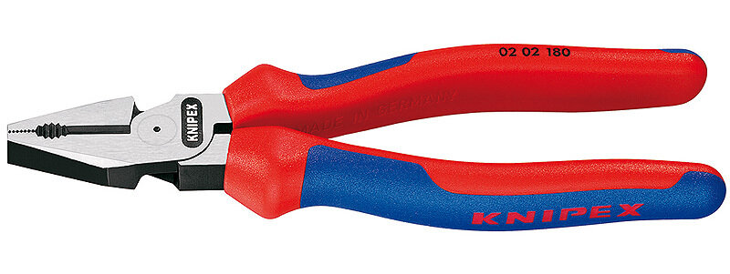 KNIPEX Kombinētas plakanknaibles 63HRC, DIN ISO 5746, 180 mm, art. 02 02 180 KNI, 0202180 