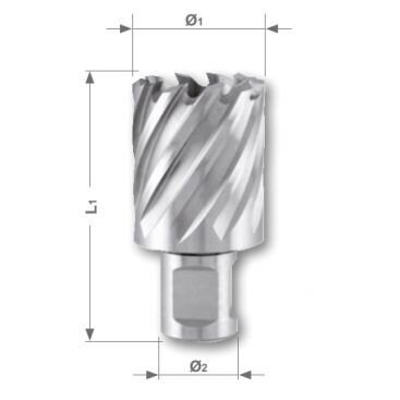 RUKO kroņurbis 54 mm magnētiskai urbjmašīnai WELDON 3/4', HSS Co5