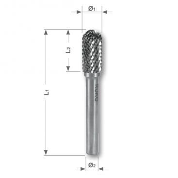 RUKO borfrēze 12 mm cietkausējuma forma C (WRC)