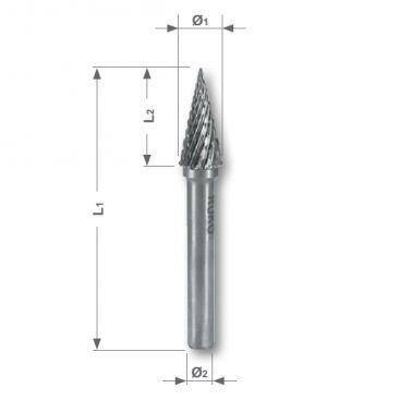 RUKO borfrēze 6 mm cietkausējuma forma M (SKM)