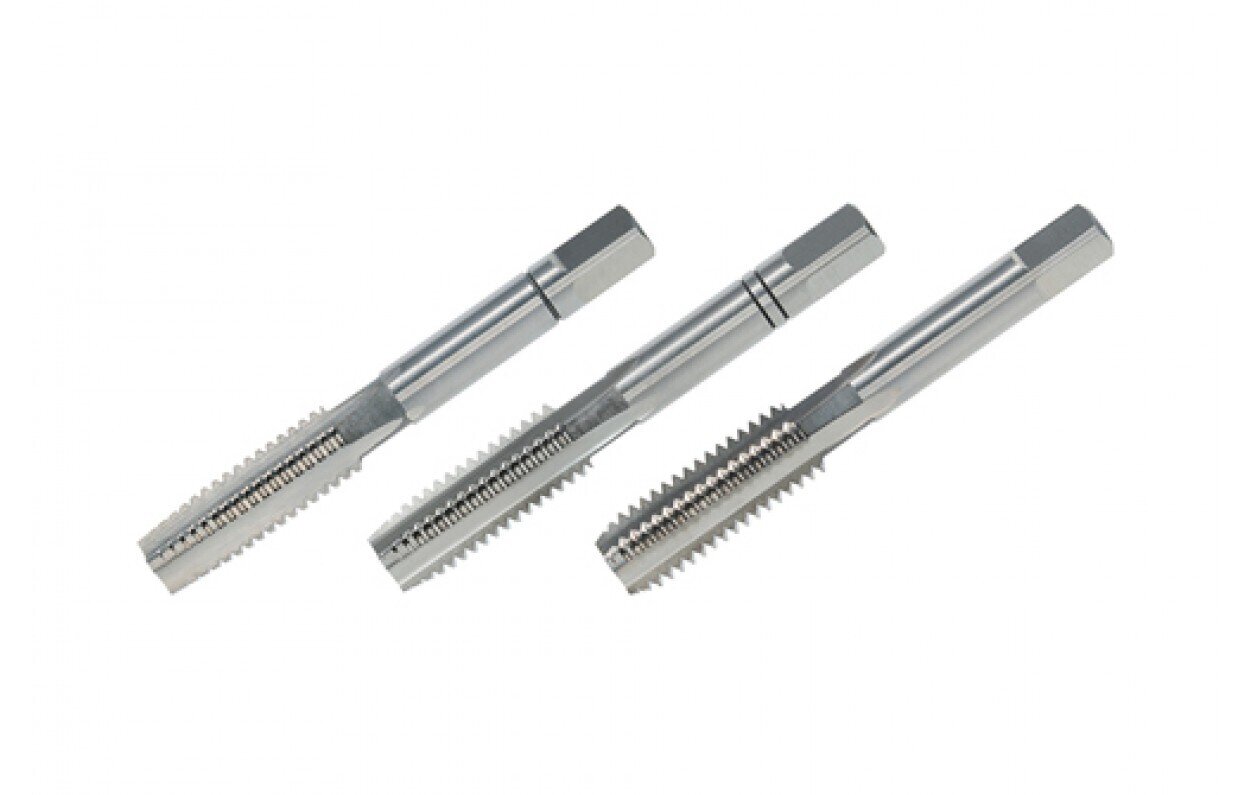Vītņurbji VÖLKEL vītņu urbji 1/8x40 rokas, collīgie, BSW, kompl. no 3gab., DIN 352, HSS-G