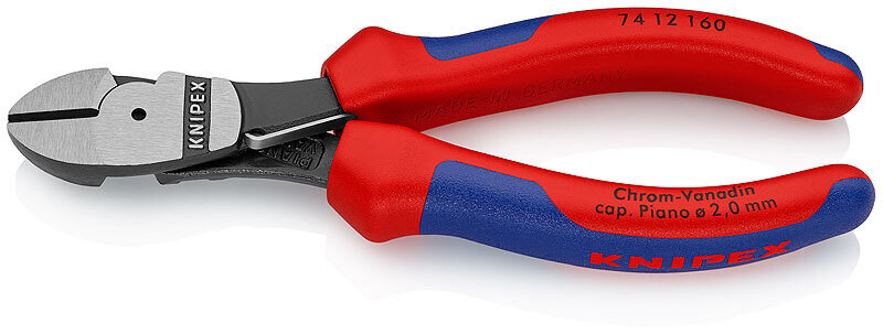 KNIPEX Asknaibles pastiprinātas, ar atsperi, 64HRC, DIN ISO 5749, 180 mm, 7412180 