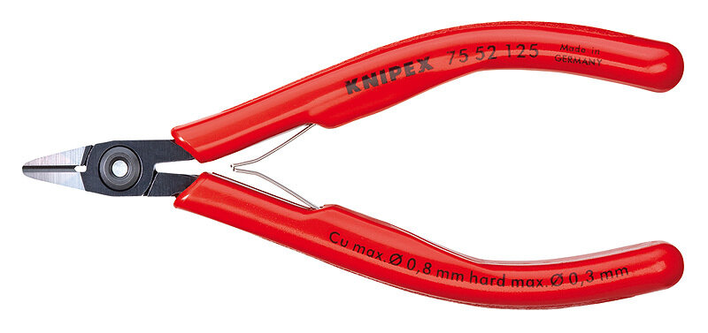 KNIPEX Asknaibles elektronikai DIN ISO 9654, 125 mm, 7552125 