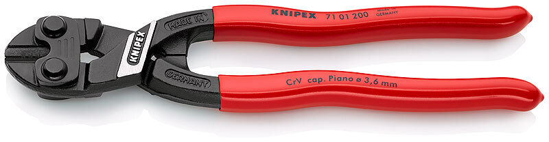KNIPEX Skrūvju knaibles kompaktas CoBolt DIN ISO 5743, 200 mm, 7101200 