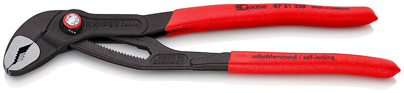 KNIPEX Santehniskā bīdatslēga Cobra QuickSet DIN ISO 8976, 250 mm, 8721250