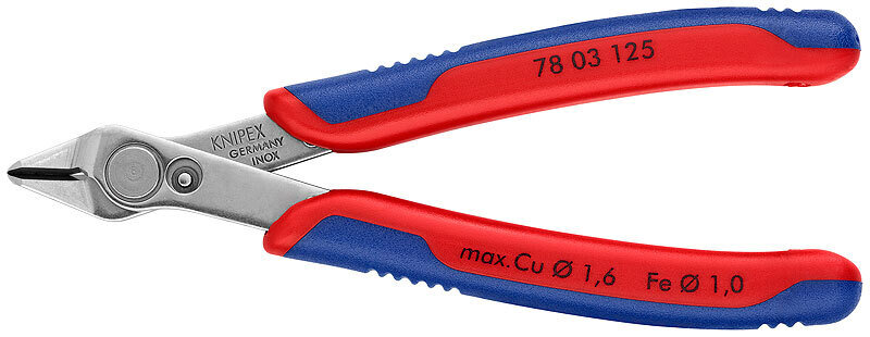 KNIPEX Asknaibles precīzās Elektronic Super Knips DIN ISO 9654, 125 mm, 7803125