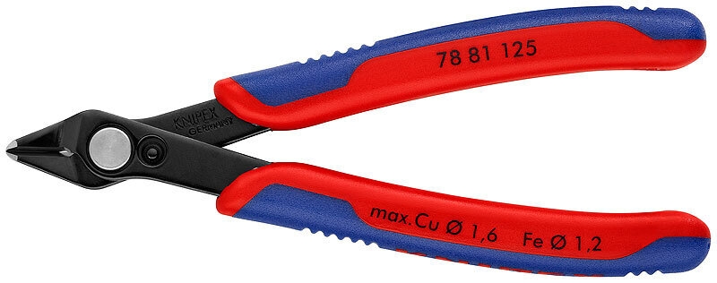 KNIPEX Asknaibles precīzās Elektronic Super Knips DIN ISO 9654, 125 mm, 7881125