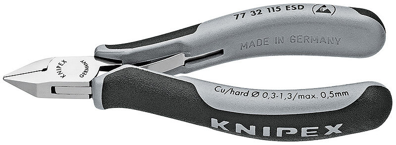 KNIPEX Asknaibles elektronikai ESD (antistatiskas) DIN ISO 9654, 115 mm, 7732115 ESD
