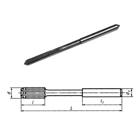 Mašīn-rīvurbis 3.0 mm, ar cilindrisku stiprinājumu