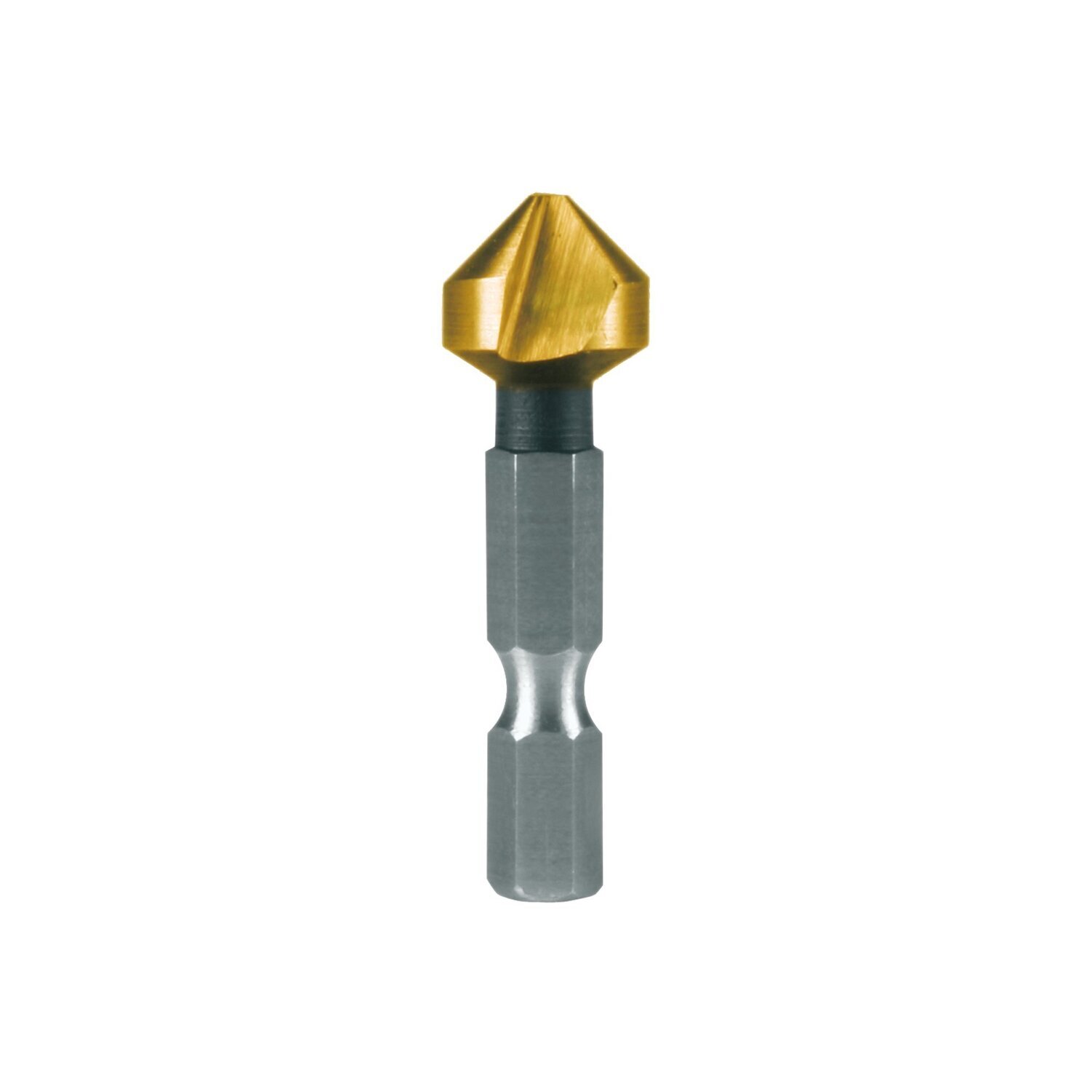 RUKO zeņķeris 6,3mm ar seškanšu stiprinājumu, forma C 90°, HSS-TiN