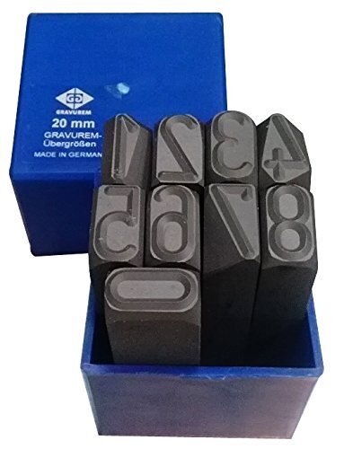 Lielo izmēru cipari 0-9, 25mm, GRAVUREM