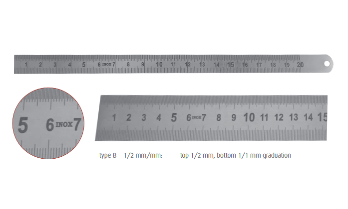 MIB Messzeuge lineāls, 2000mm, prof.30x1,5mm, nerūsējošā tērauda, Inox, 07074095