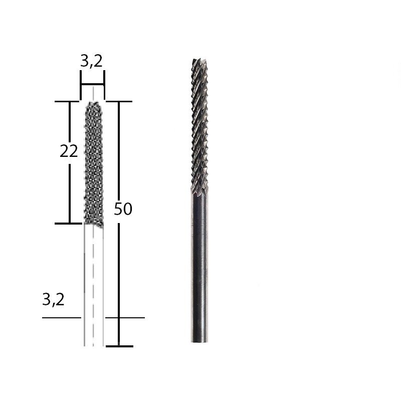 Cietkausējuma frēze 3,2 mm, PROXXON MICROMOT System, smalkmehāniķiem