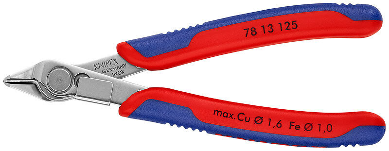 KNIPEX Asknaibles precīzās Elektronic Super Knips DIN ISO 9654, 125 mm, 7813125