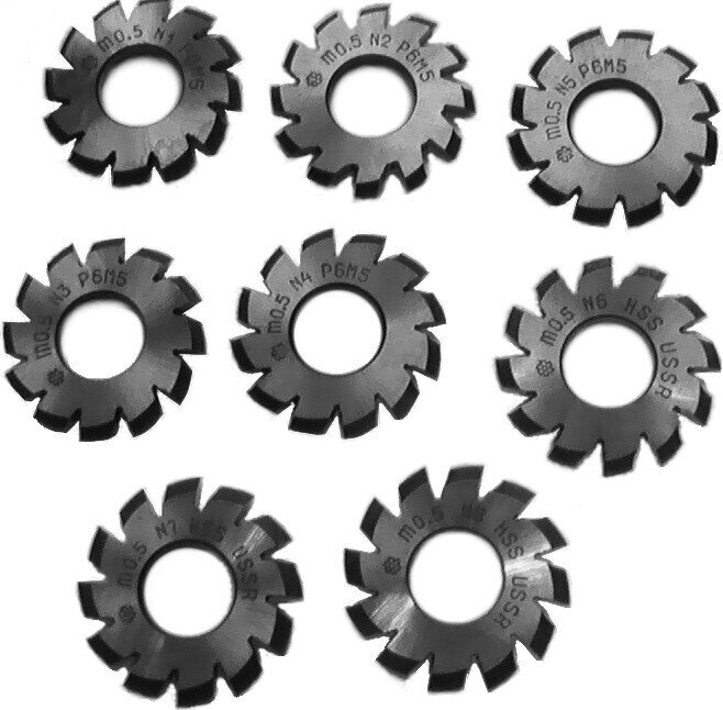 Diskveida moduļfrēzes m 6.50, 8 gab. komplekts, ОСТ2 И41-14-87