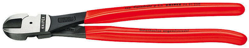 KNIPEX Asknaibles pastiprinātas DIN ISO 5743, 250 mm