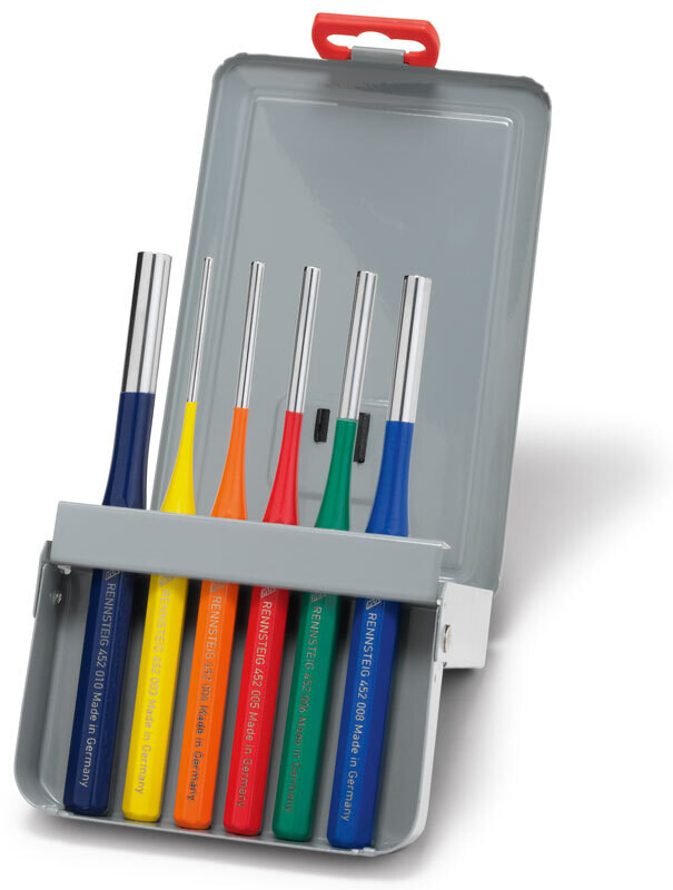 RENNSTEIG Dorņu komplekts 58 HRC Exclusive 6  gab. (3, 4, 5, 6, 8, 10 mm) metālā kastē, 425 530 6 RC