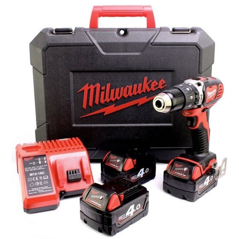 Milwaukee M18 BPD-403C akumulatora triecienurbjmašīna, 3 x 4Ah akumulatori