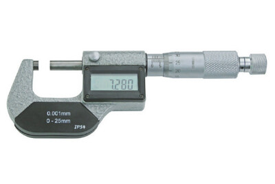 MIB Messzeuge digitālais mikrometrs IP 54, 0-25mm, 02029080