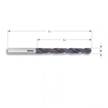 RUKO urbis 3.5 mm metālam no monolīta cietkausējuma DIN 338 Tips N
