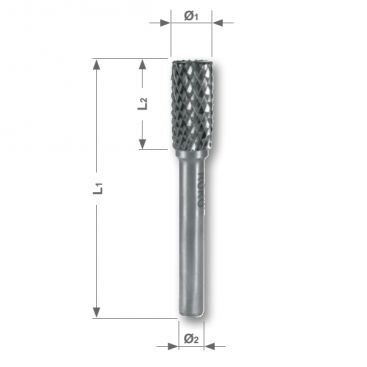 RUKO borfrēze 10 mm cietkausējuma forma A (ZYA), ar gala zobiem