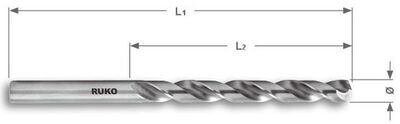 RUKO Urbis 7.7 mm metālam DIN 338 tips N, HSS-G, ar cilindrisku stiprinājumu RUKO Urbis 7.7 mm metālam DIN 338 tips N, HSS-G, ar cilindrisku stiprinājumu