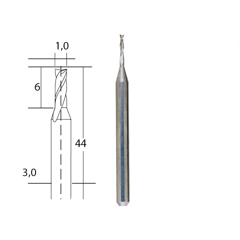 Cietkausējuma frēze 1,0 mm, PROXXON MICROMOT System, smalkmehāniķiem