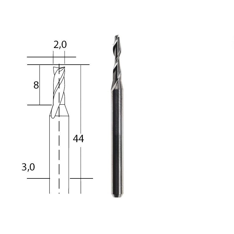 Cietkausējuma frēze 2,0 mm, PROXXON MICROMOT System, smalkmehāniķiem