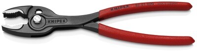KNIPEX TwinGrip slīdošās knaibles ar pogu, 4-22mm žokļa atvērums, 8'' / 200mm garums, 8201200