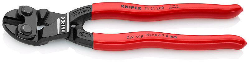 KNIPEX Skrūvju knaibles kompaktas CoBolt DIN ISO 5743, 200 mm, 7121200 