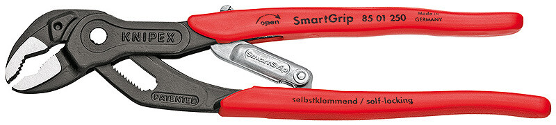 KNIPEX Santehniskā bīdatslēga automātiska SmartGrip DIN ISO 5743, 250 mm, 8501250