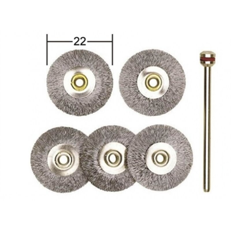 Apaļas tīrīšanas birstes no tērauda 22mm, 5gb, PROXXON MICROMOT System